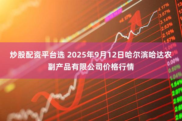 炒股配资平台选 2025年9月12日哈尔滨哈达农副产品有限公司价格行情