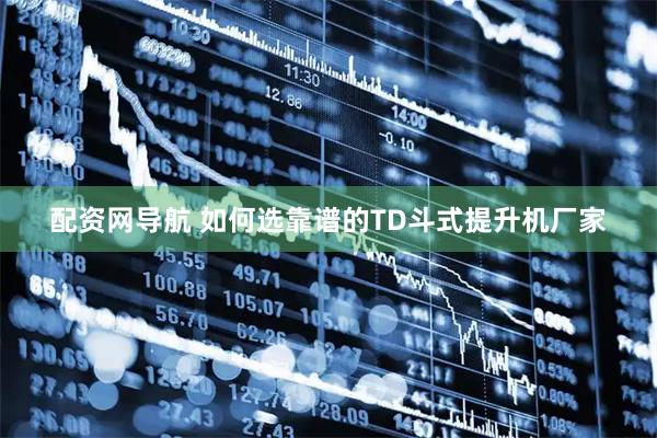配资网导航 如何选靠谱的TD斗式提升机厂家